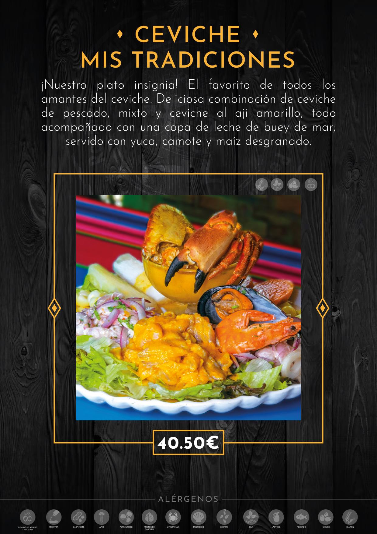 carta de platos