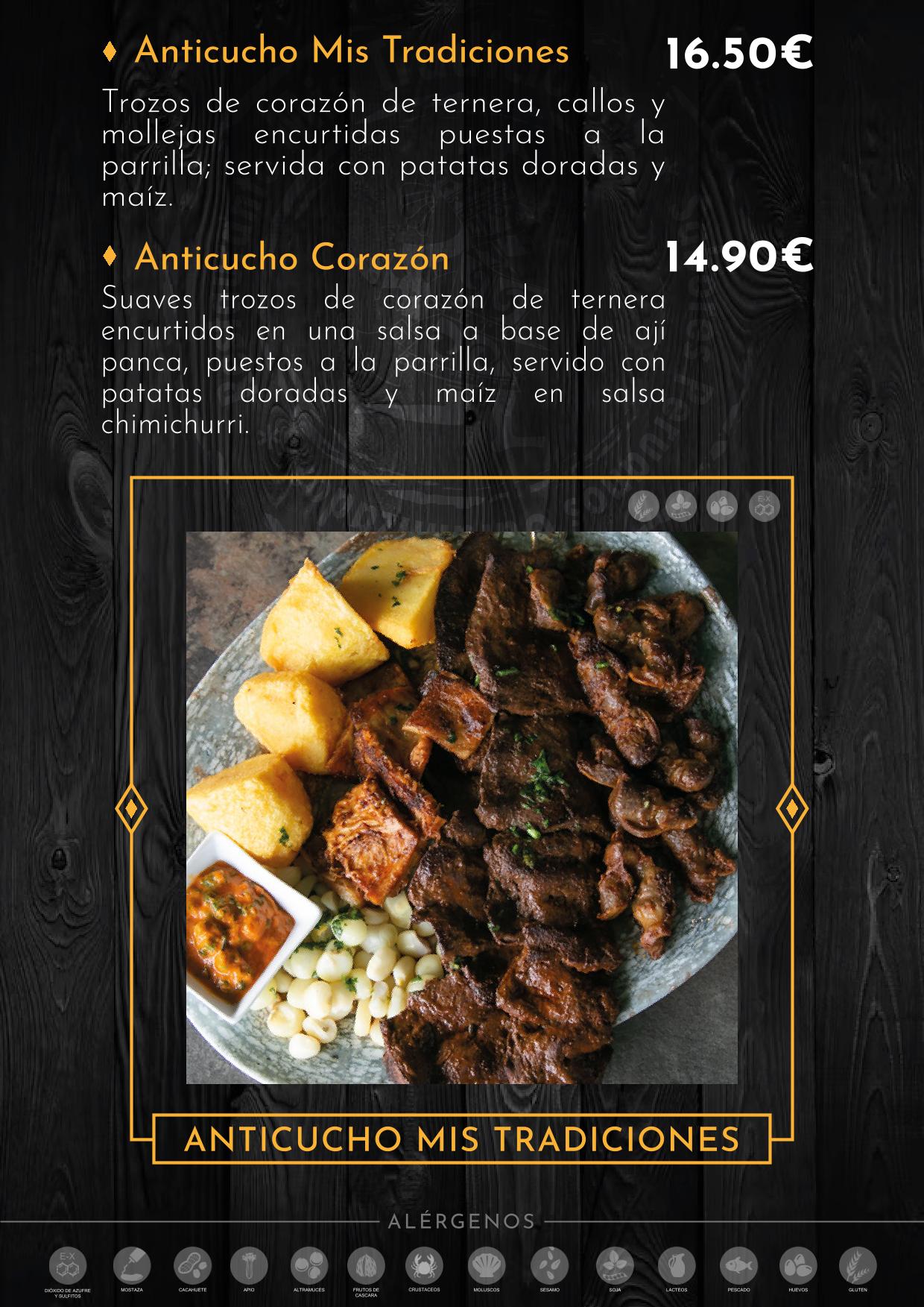 carta de platos